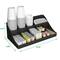 Mind Reader Black 11 Compartment Breakroom Coffee Condiment Organizer